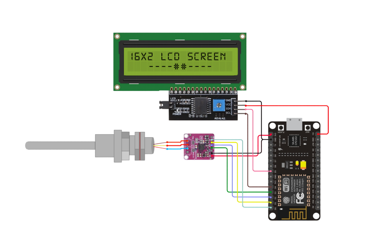 Sơ đồ mạch PT100 với MAX31865 và ESP8266